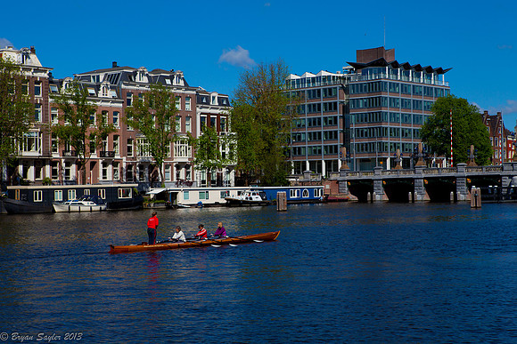 Rowers on Amstel