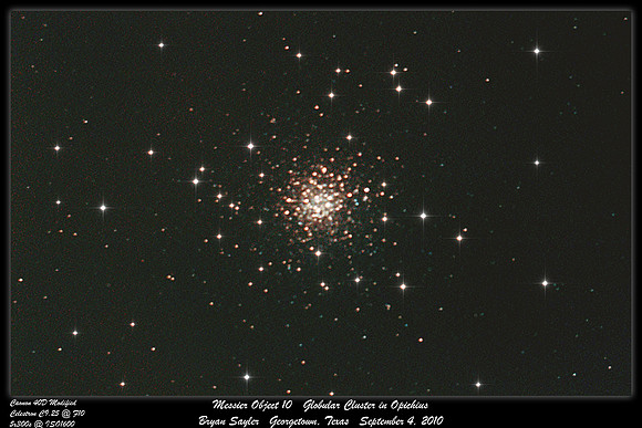 M10 Globular Cluster in Opichius