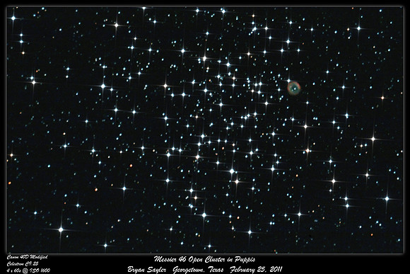 Messier 46 Open Cluster in Puppis