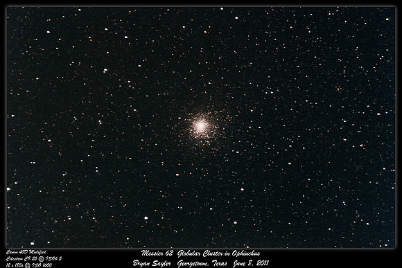Messier 62 Globular Cluster in Ophiuchus