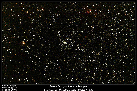 Messier 52 Open Cluster in Cassiopeia