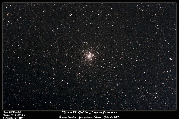 Messier 28 Globular Cluster in Sagittarius