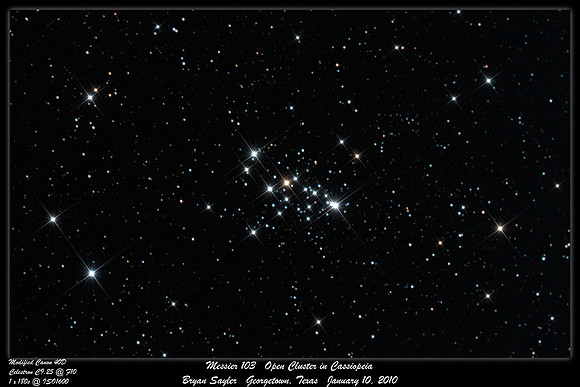 Messier 103 Open Cluster in Cassiopeia