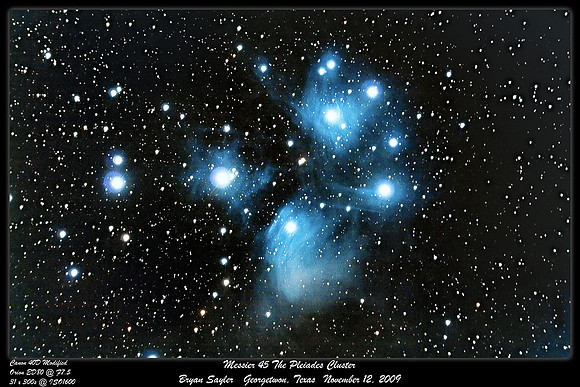 M45 The Pleiades Cluster