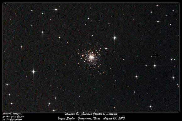 Messier 80 Globular Cluster in Scorpius