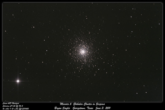 Messier 5 Globular Cluster in Serpens