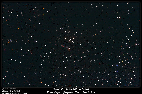 Messier 29  Open Cluster in Cygnus