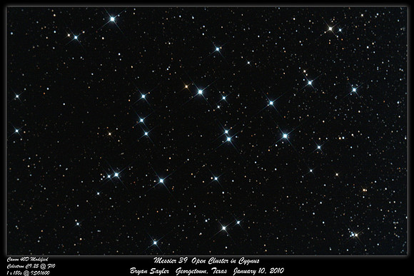 Messier 39 Open Cluster in Cygnus