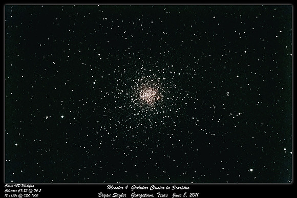 Messier 4  Globular Cluster in Scorpius