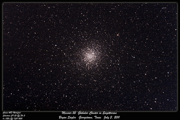 Messier 22 Globular Cluster in Sagittarius