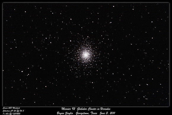 Messier 92 Globular Cluster in Hercules