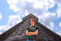 Nathaniel at El Castillo in Chichen Itza