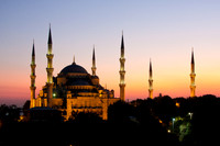 Sultan Ahmet Mosque at Sunset