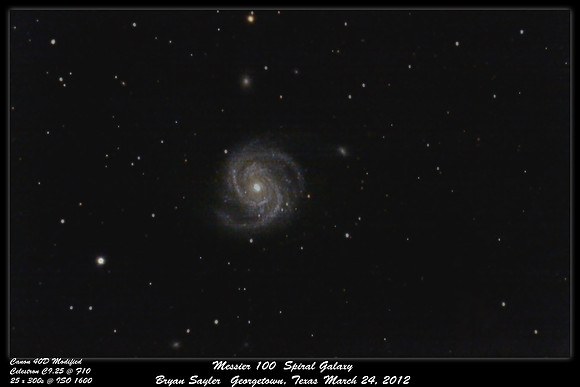 Messier 100 Spiral Galaxy