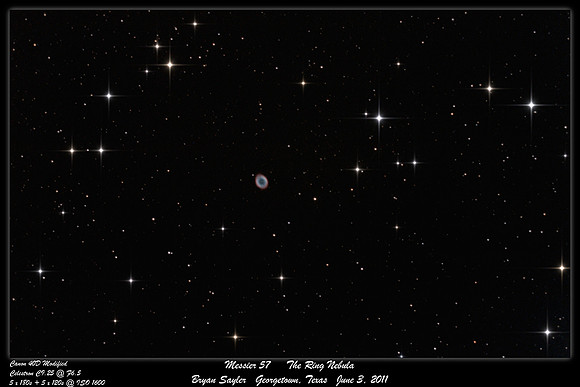 M57 The Ring Nebula (Widefield)